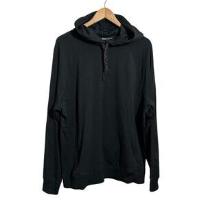 Ibex Mens Hero Merino Wool Blend Hoodie XL Black Sweatshirt Pullover Zippers